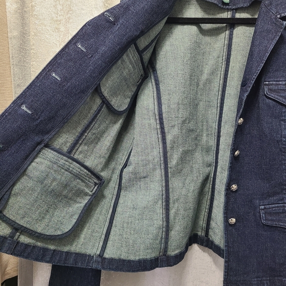 Lauren Ralph Lauren Womens Long Sleeve Denim Jean Trucker Jacket Coat XL - Picture 9 of 15